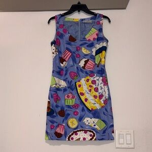 Enrico Coveri Vintage Cake/Dessert Print Dress SZ 4? VGUC